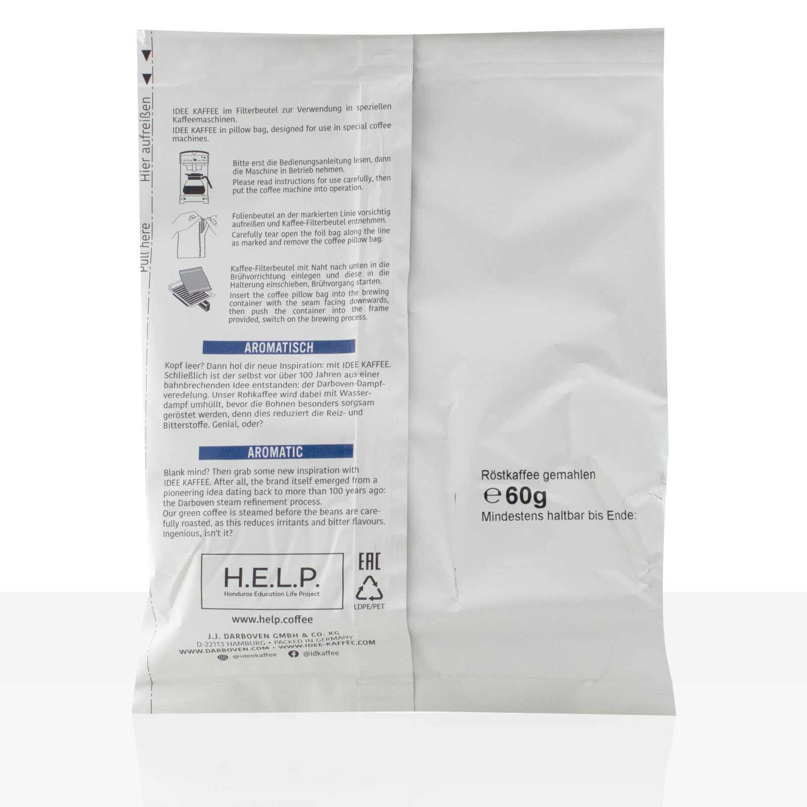 Darboven Idee Kaffee Classic Pouch Kanne - 50 x 60g Filterkaffee im Filterbeutel