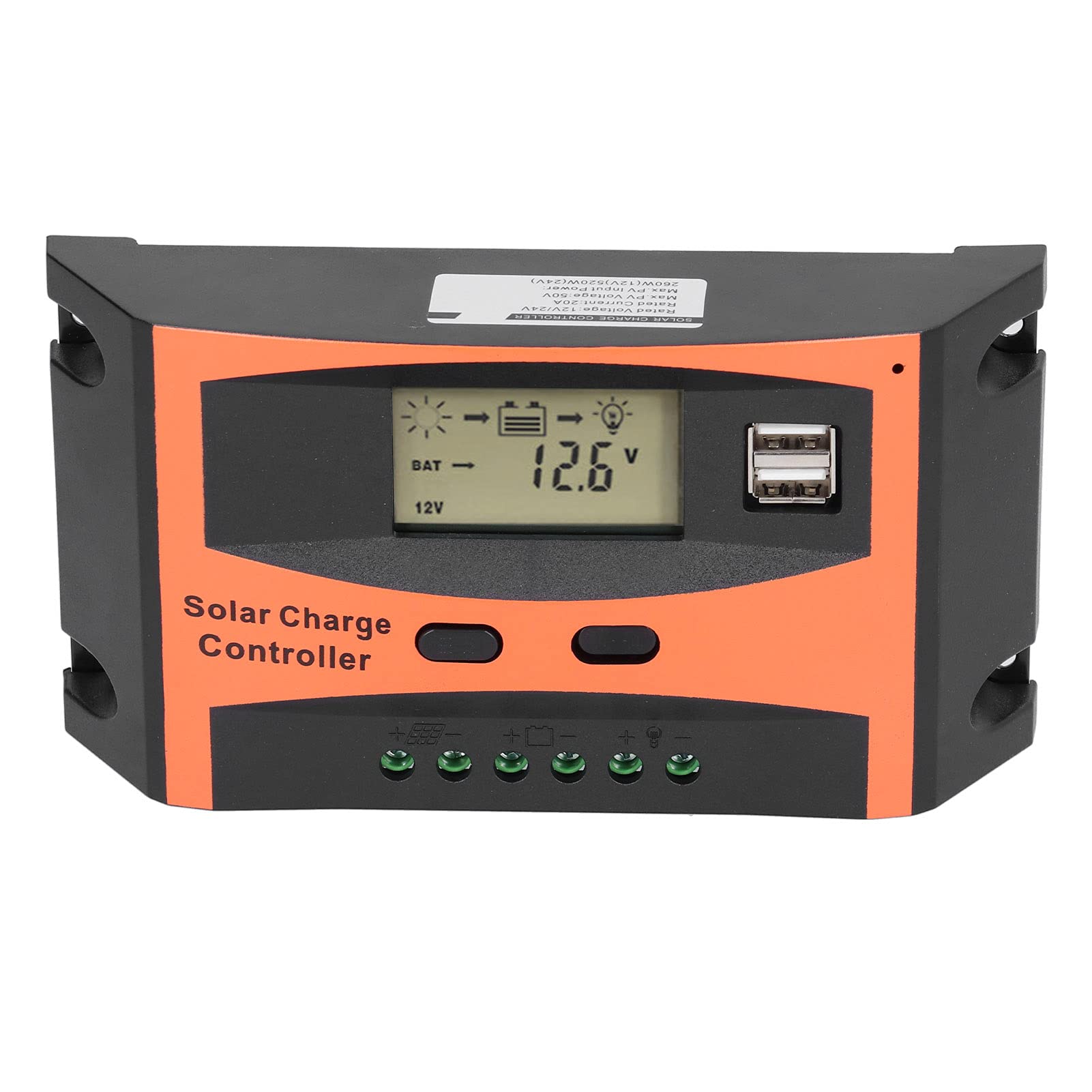 Solar Panel Controller, Photovoltaic Circuit Battery Charge/Discharge Regulator Control Regulator 12?24V 20A LD2024-image-17
