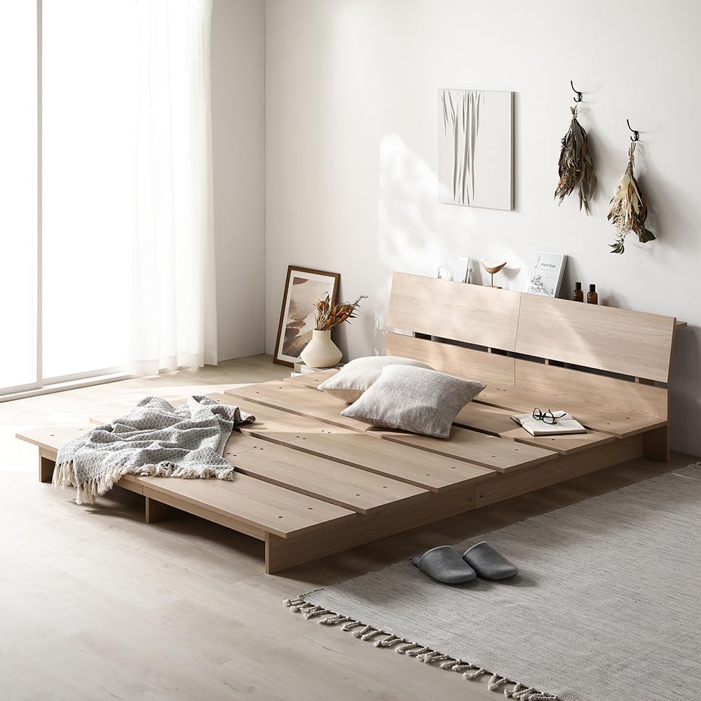 RASIK ベッド セミダブル ステージタイプ フレームのみ ナチュラル