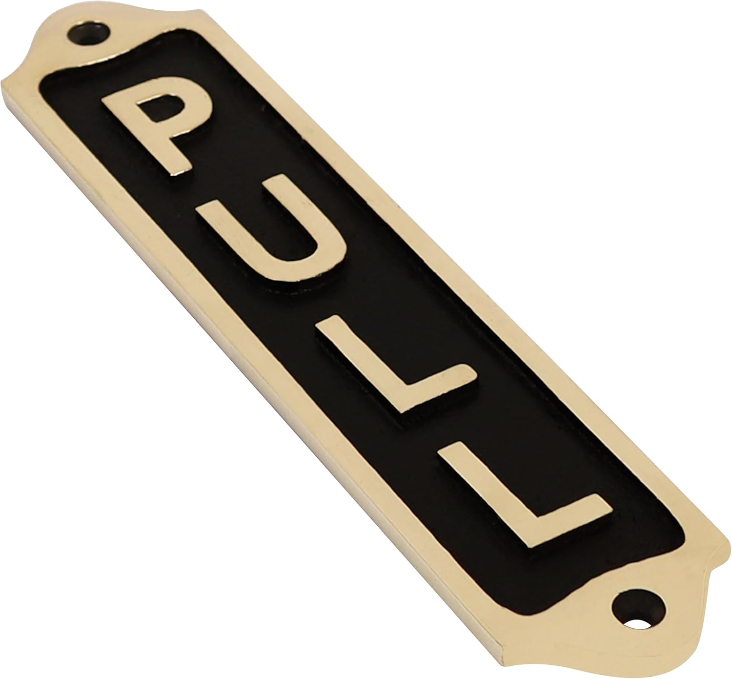 Sam Star Brass Metal Door Sign Plaques| Modern Traditional| Easy DIY Installation| Best Home Decor| Office, Bedroom, Promotional, Entrance (PULL)