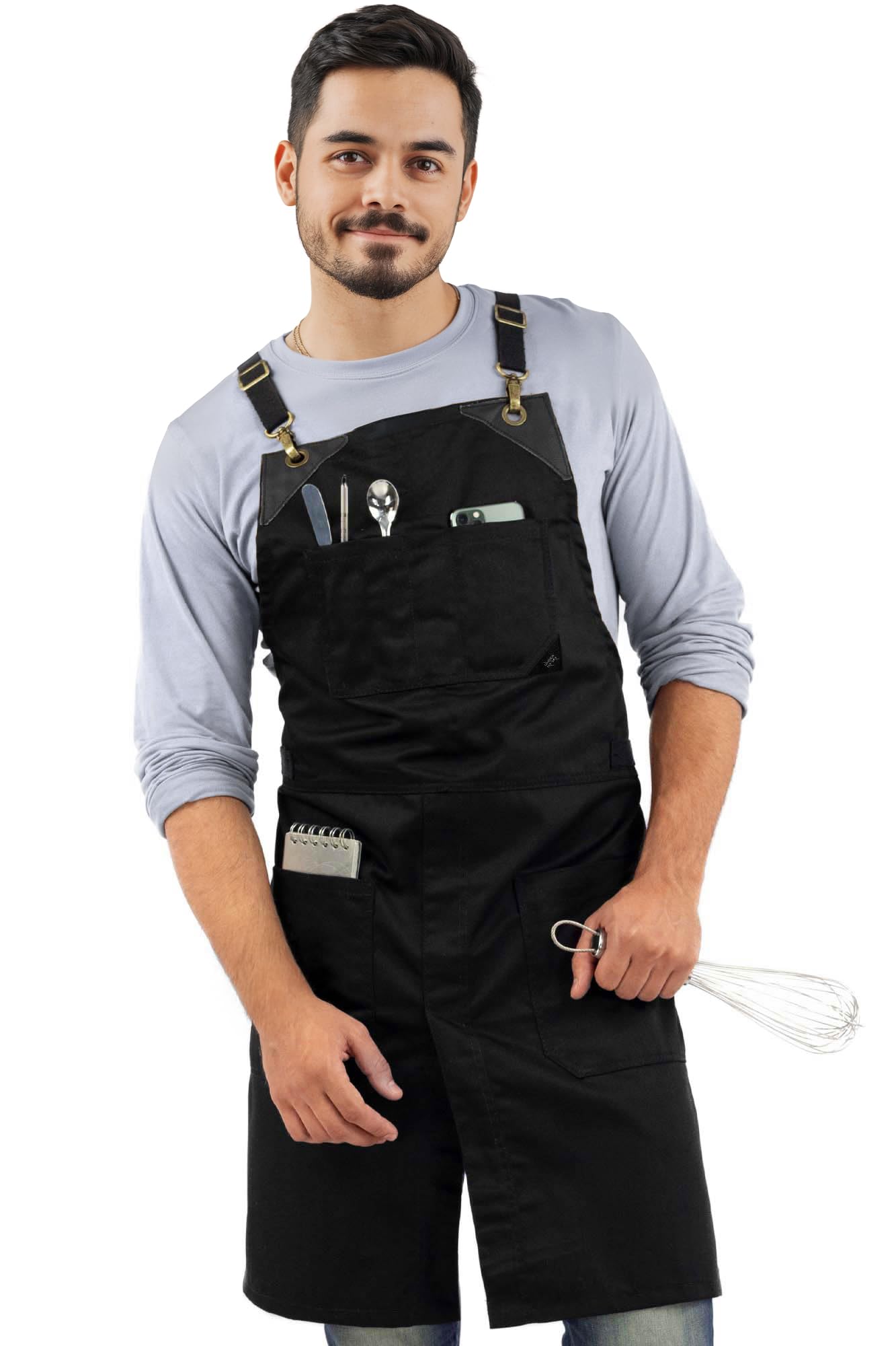 Amazon.com: Under NY Sky Cross-Back Deep Black Apron - Durable Amazon.com: Under NY Sky Cross-Back Deep Black Apron - Durable