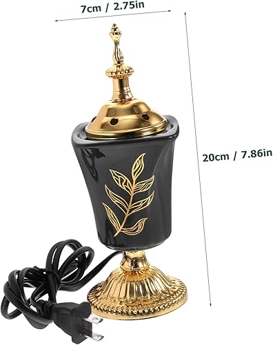 Miniatura 2 de PartyKindom Quemador de incienso eléctrico con diseño de Oriente Medio, soporte de incienso aromático enchufable para yoga, spa, decoración del
