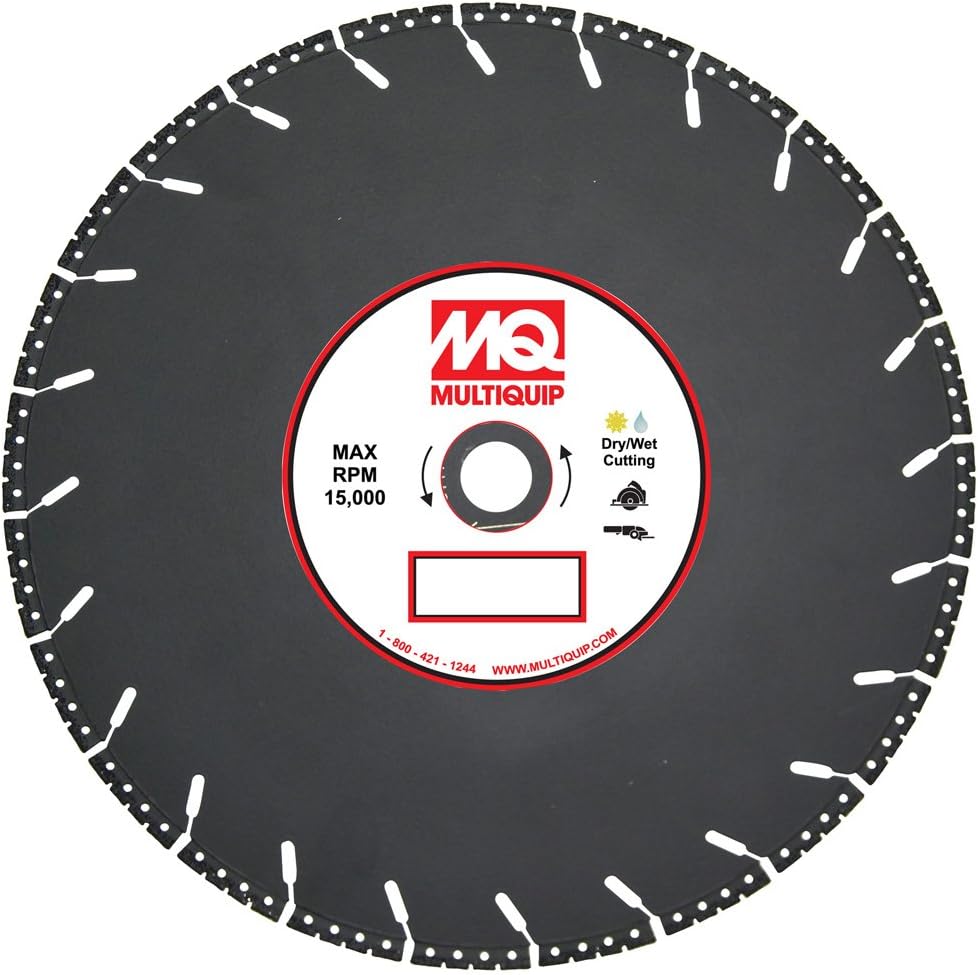 Black Friday - 40% OFF Multiquip 16HSE Premium Everything Diamond Blade, 16-Inch x 0.125-Inch