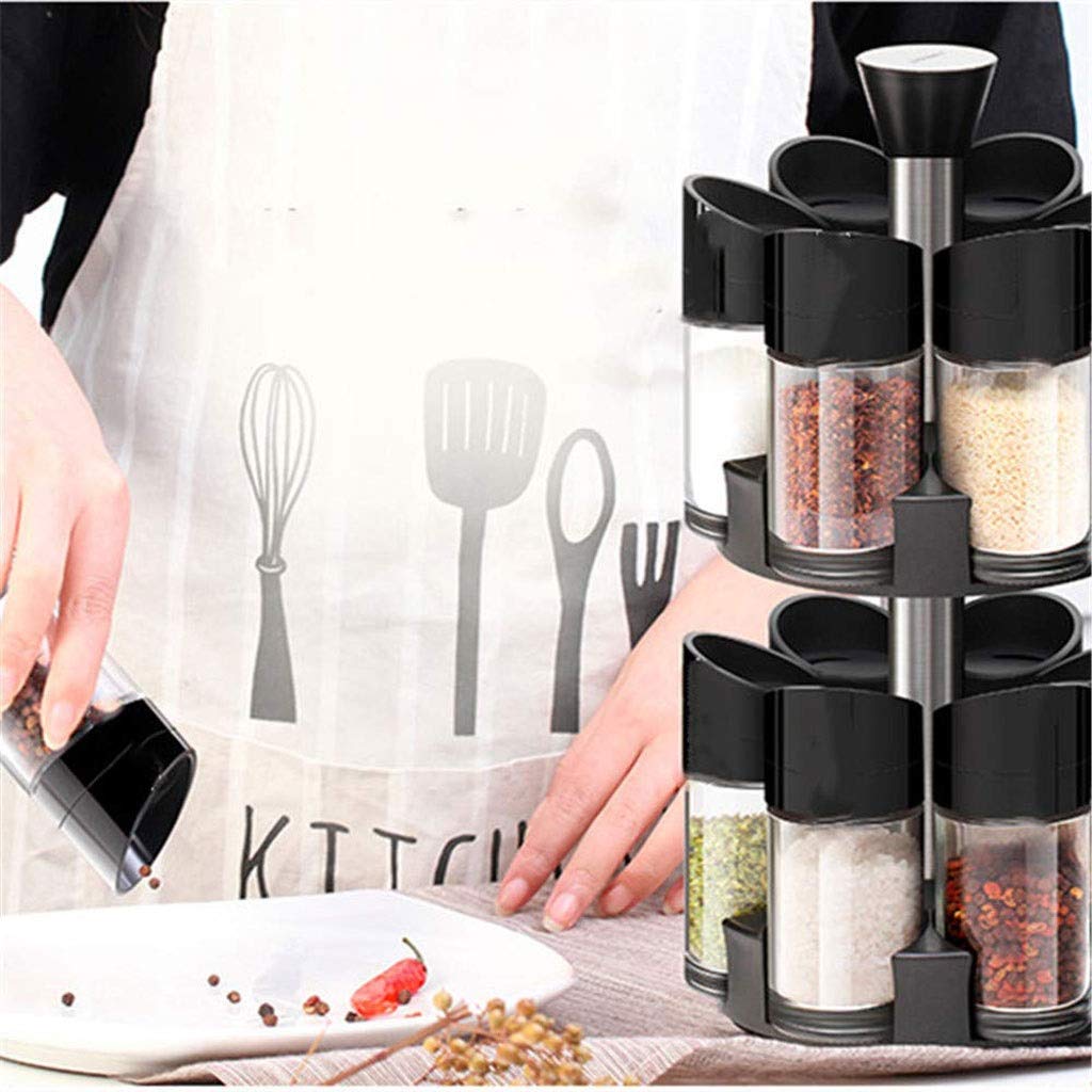 CMBSSTFC Barattoli per condimenti, Contenitore per Sale da Cucina, Scatola per condimenti - Set di barattoli per condimenti da Cucina Verticali creativi