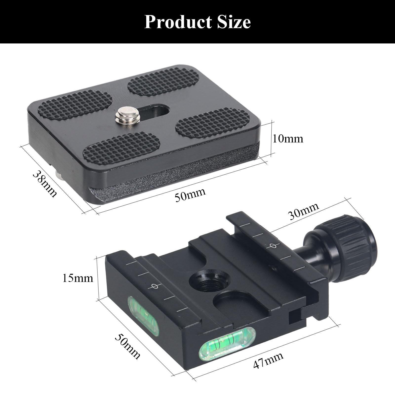 Piastra Sgancio Rapido 50mm Con Livella Integrata - Compatibile Con Treppiedi Arca Swiss - Foto 7