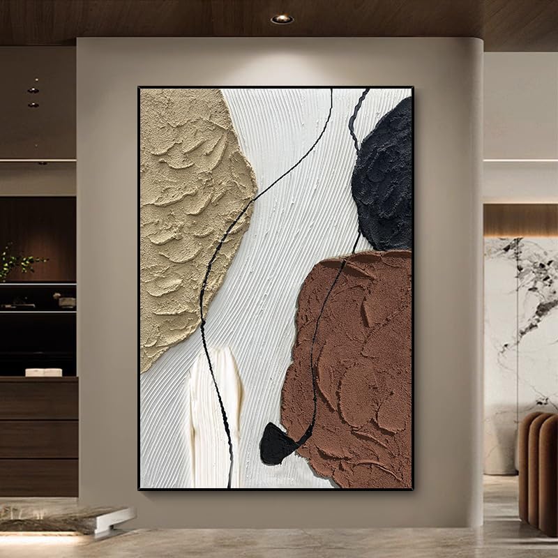 Peinture à l'huile originale faite main, décoration murale salon vibrante
