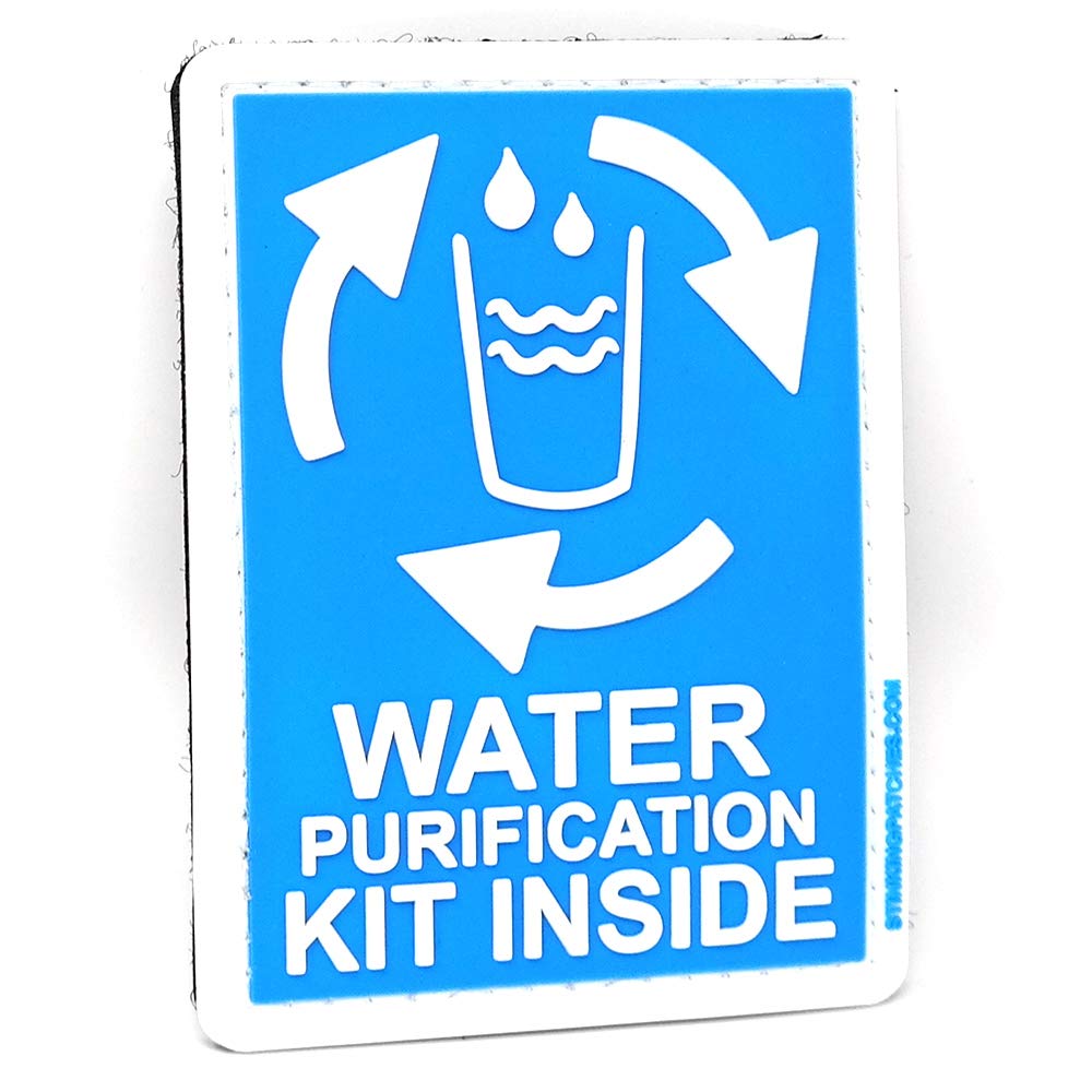Stinking Patch Co.Water Purification Kit Inside Patch, 2.6x3.5 inches, PVC, Outdoor-backpack-accessories, 1 unit