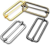 Vista 20 de CooBigo Paquete de 25 hebillas deslizantes ajustables de metal de 1 pulgada, ajustador rectangular Tri-Glide, deslizador de correa de tirantes