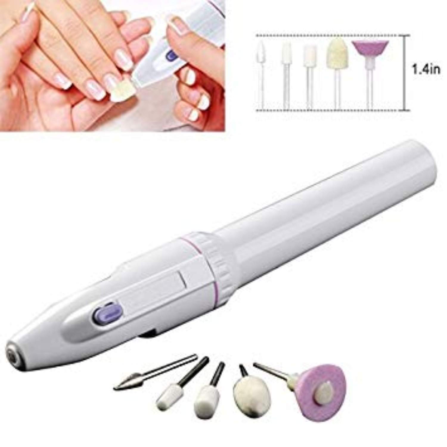 Mobhada 5 In 1 Nail Trimming Salon Shaper Manicure Pedicure Kit, White 3