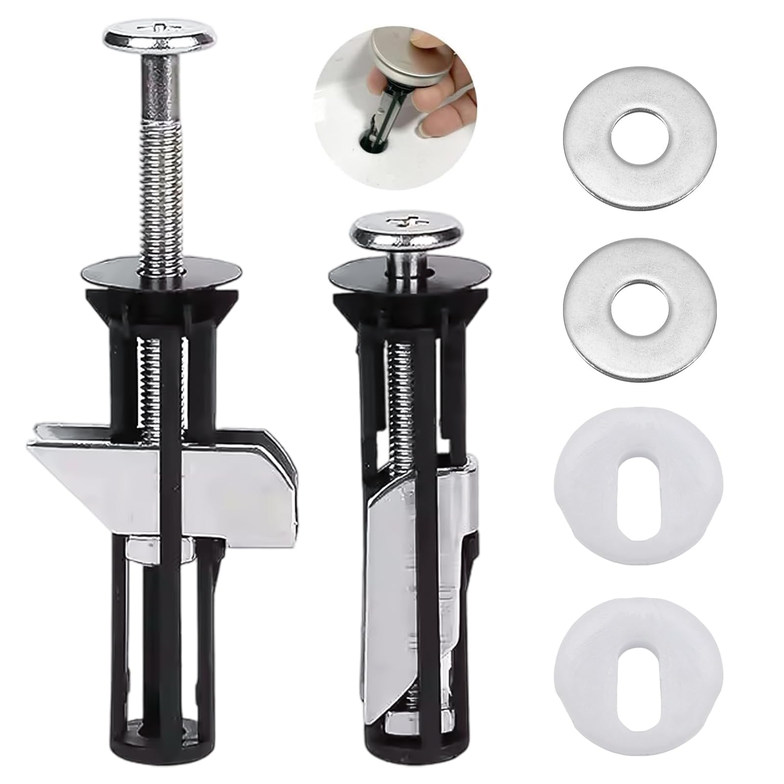 2 Pcs Universal Toilet Seat Bolts and Screws, Quick Release Toilet Fixing Kit, Toilets Seats Fasteners for Replacement and Locking