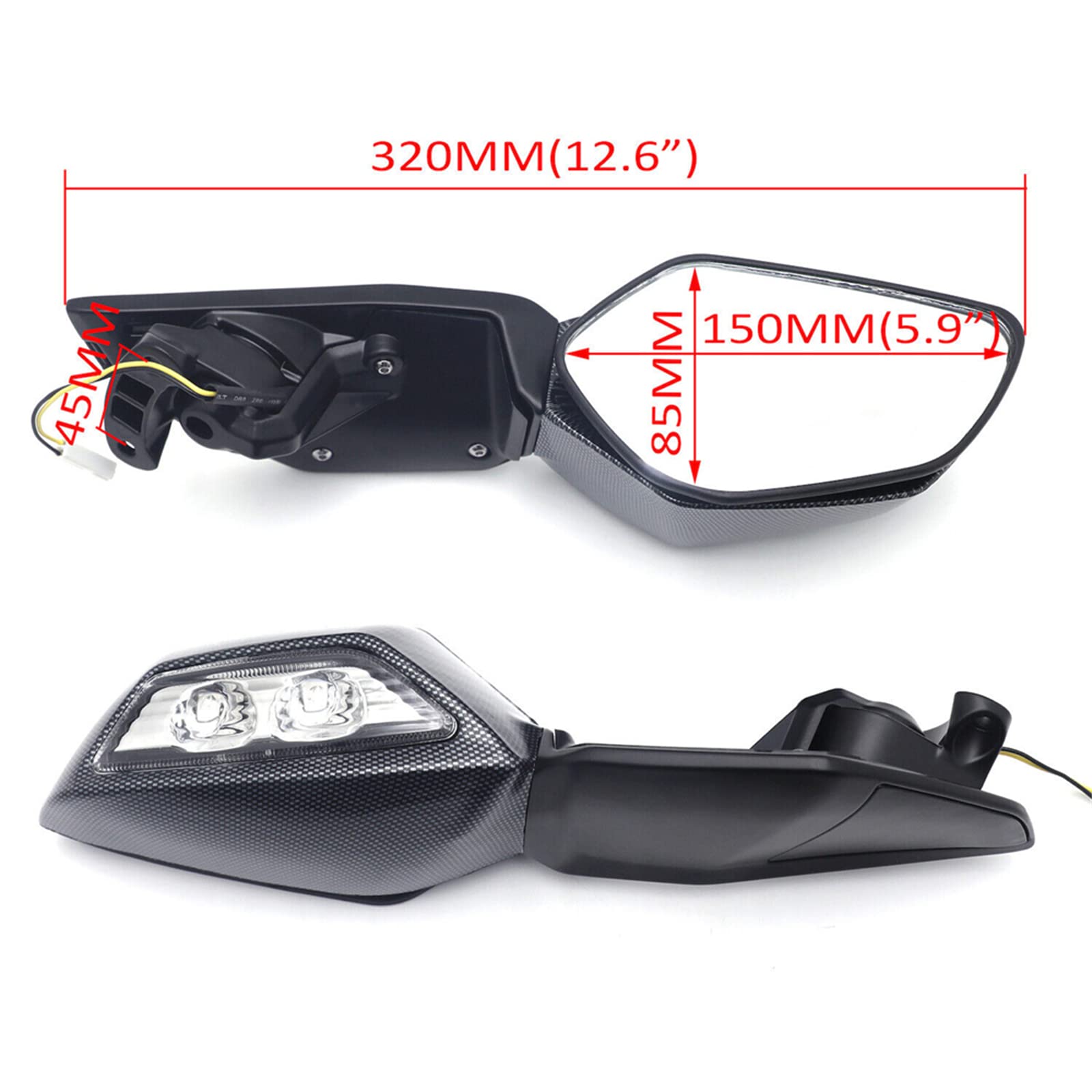 zx10r カーボンミラー Ninja ZX-10R (2021-) カーボンミラーセット--