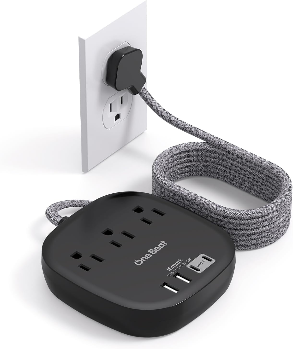 10 Ft Extension Cord, 22.5W/4.5A USB C Power Bar, Cruise Travel Essentials