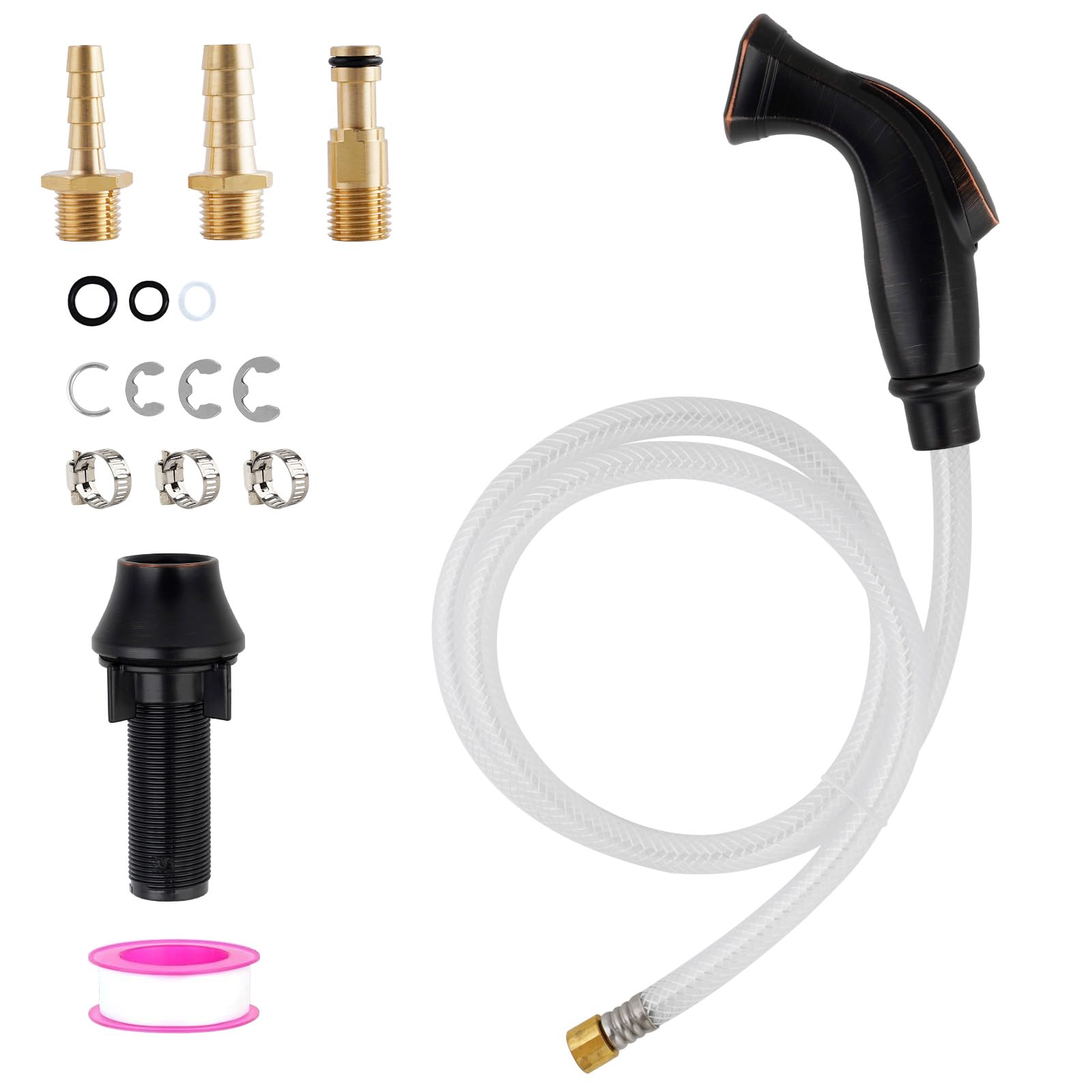 Universal Kitchen Sink Faucet Sprayer with Hose/Holder, Oil Rubbed Bronze