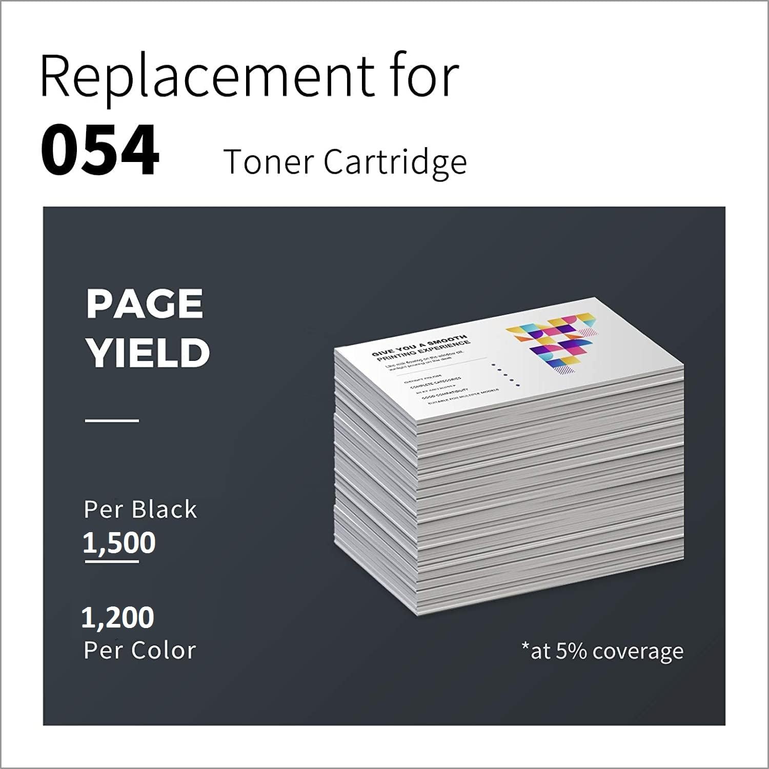 Arcon 4-Pack High Yield Toner Cartridges For Canon 054 Series - Black, Cyan, Magenta, Yellow