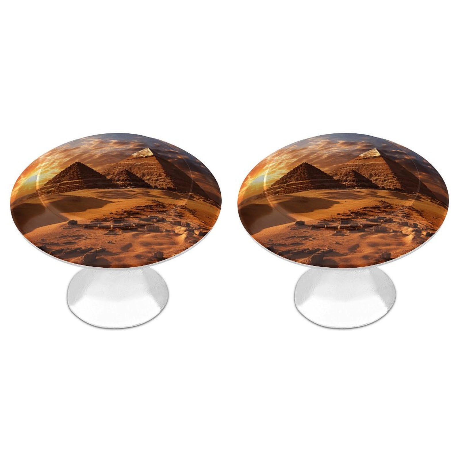 Vstadank Style Egyptian Pyramids Cabinet Knobs Round Wardrobe Pulls Simple Drawer Handles With Screw Aluminum Alloy Closet Door Pull Modern Cabinet Hardware For Dresser Drawers 2 Pack