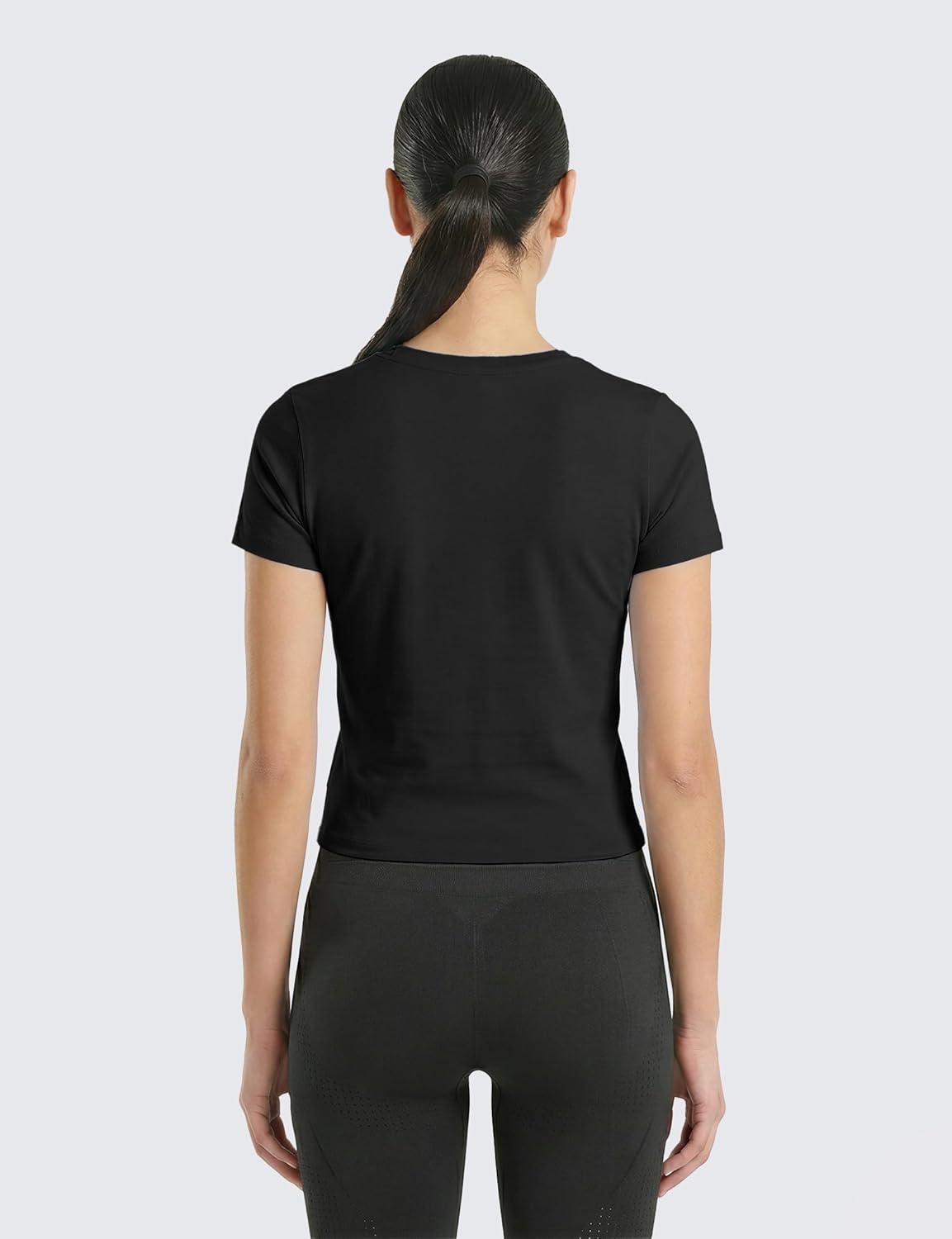 6 Pack Slim Fit Short Sleeve Workout T Shirts Y2k Tee Gym Crop Tops for Women