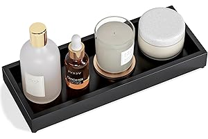 Sophisticated Black Vanity Trays for a Modern Bathroom Oasis