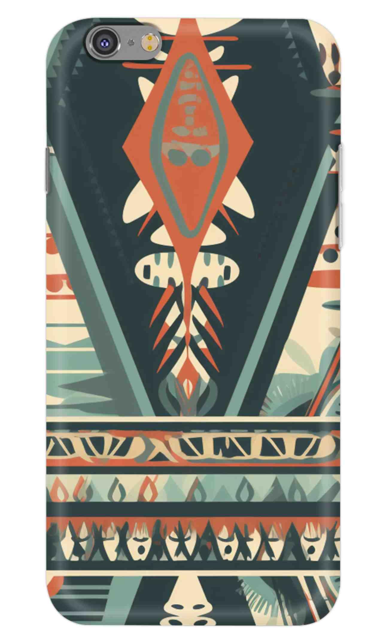 NDCOM for iPhone 6 Plus Back Cover Tribal Imprints African Ethnic Art Printed Hard Case