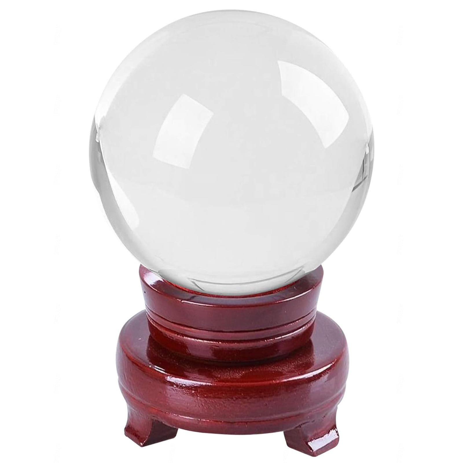 ZPFWDGBRH Crystal Sphere Ball with Wooden Display Stand,White-100cm