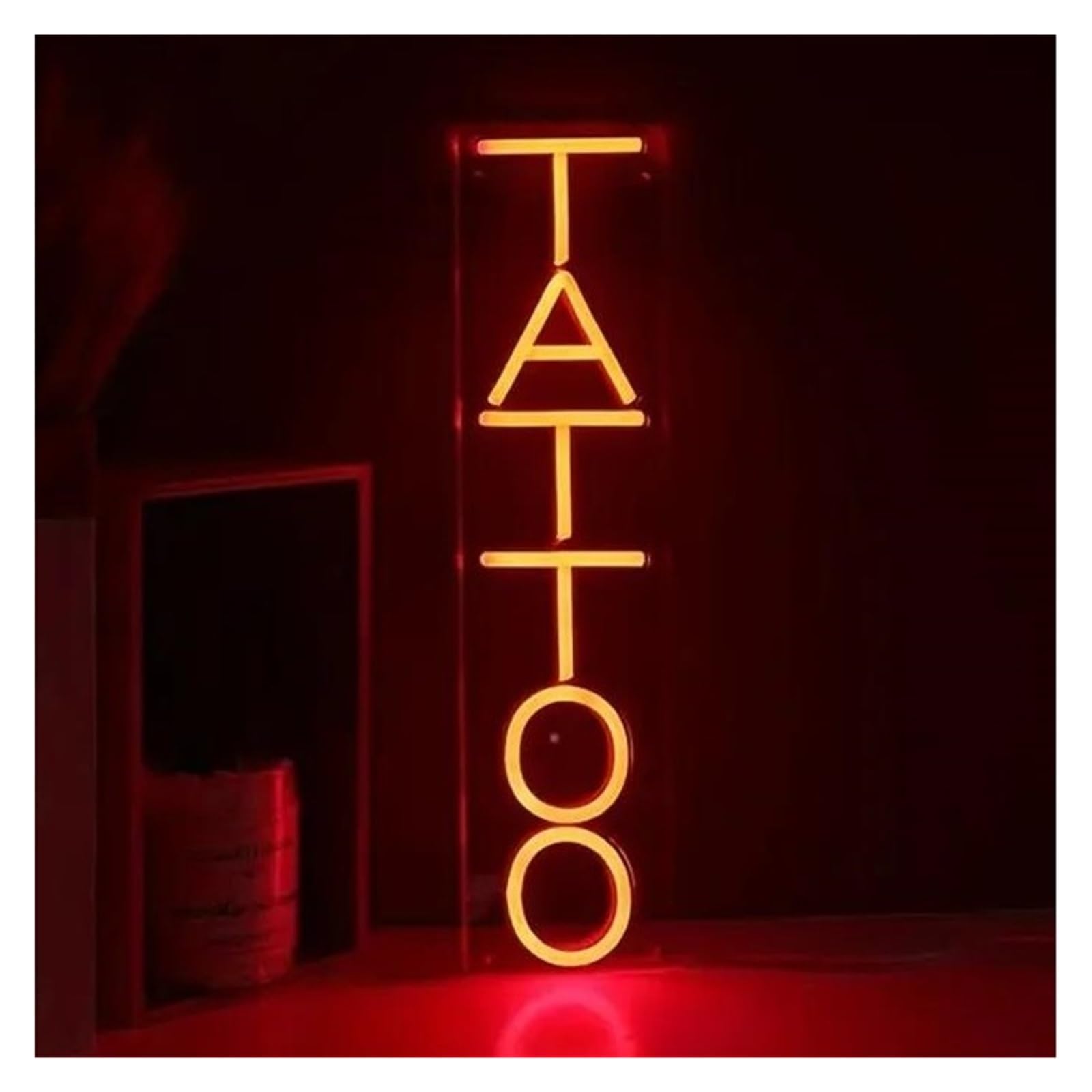 Sign Lamp Tattoo Neon Sign Light Dimmable USB Powered for Tattoo Salon Studio Man Caves Living Room Bedroom Shop Art Decor 40cmx10cm(C)