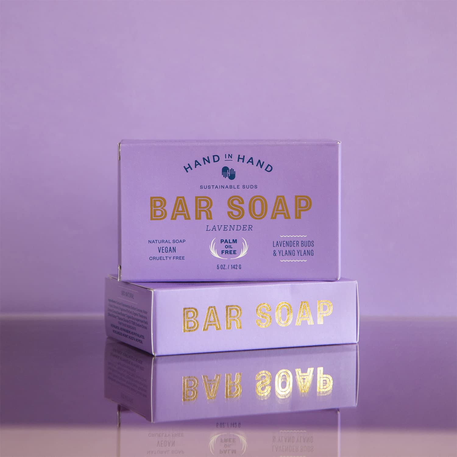 Hand in Hand Bar Soap, Nourishing Cleanser For All Skin Types, Organic Shea and Cocoa Butters, 5 Ounce, Bergamot & Crisp Basil, Cactus Blossom Scent, 4 Pack : Beauty & Personal Care