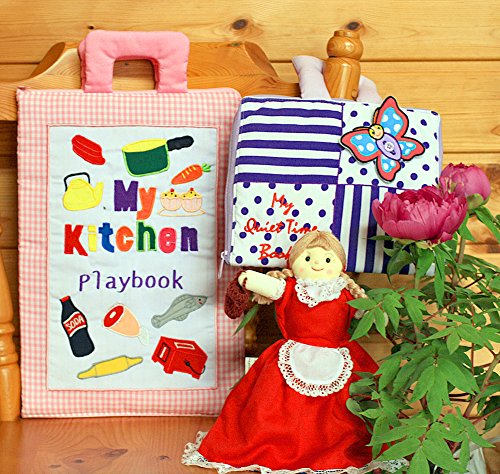 布絵本My Quiet Time Bookライラック&My Kitchen playbook おまけ付き 変身人形赤ずきん ジョイフルギフトセット