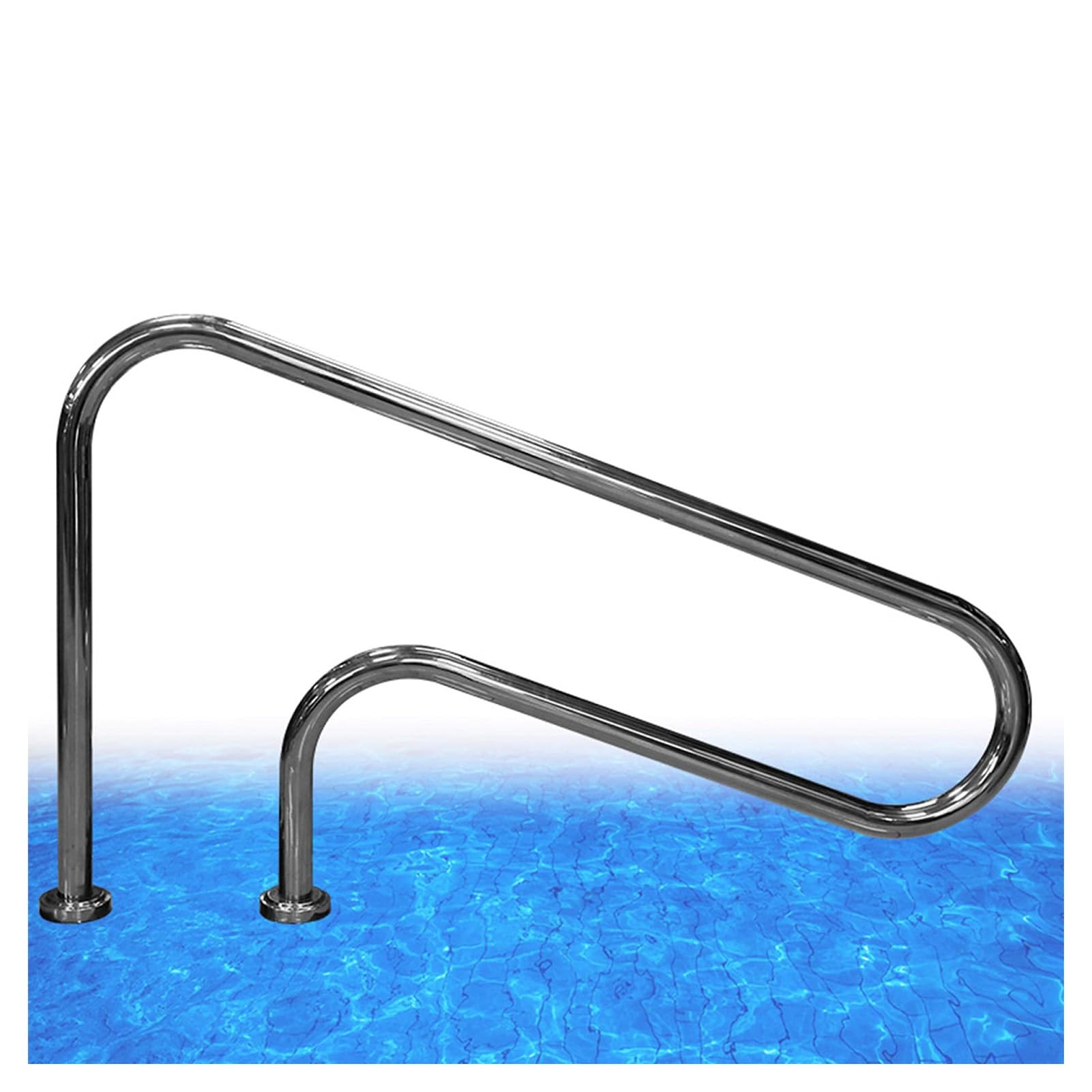 Barandilla For Piscina, Barandilla For Escalera De Piscina De Acero Inoxidable 304, Kit Completo For Piscinas Enterradas con Base De Instalación Rápida (Size : Thick 1.2 mm)