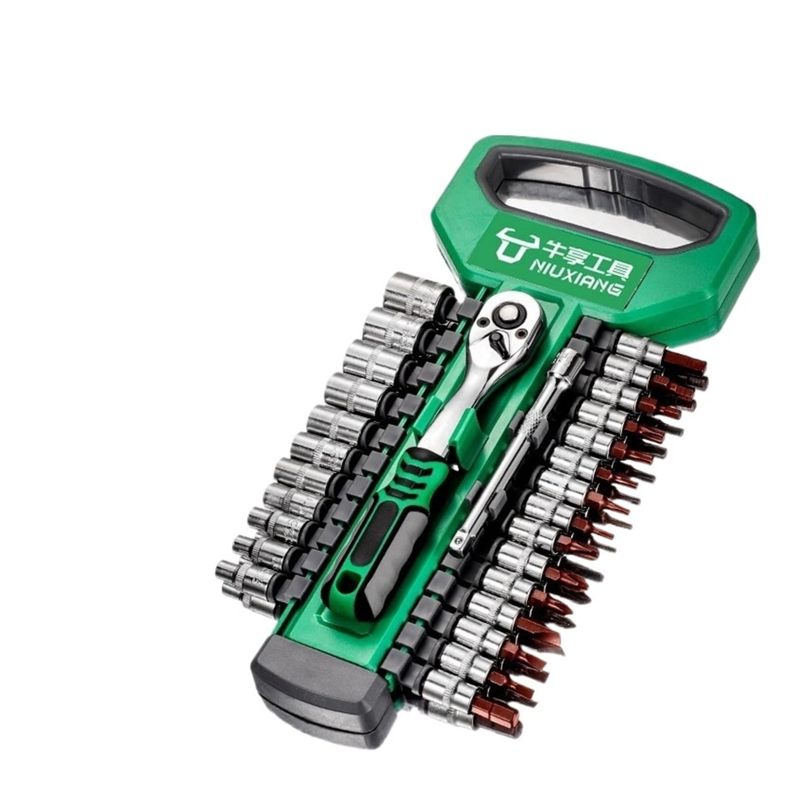 Zestaw nasadek 1/4"-3/8"-1/2",CR-V, nasadki metryczne i imperialne z szybkozamykanym kluczem grzechotkowym, model pro 72 zęby