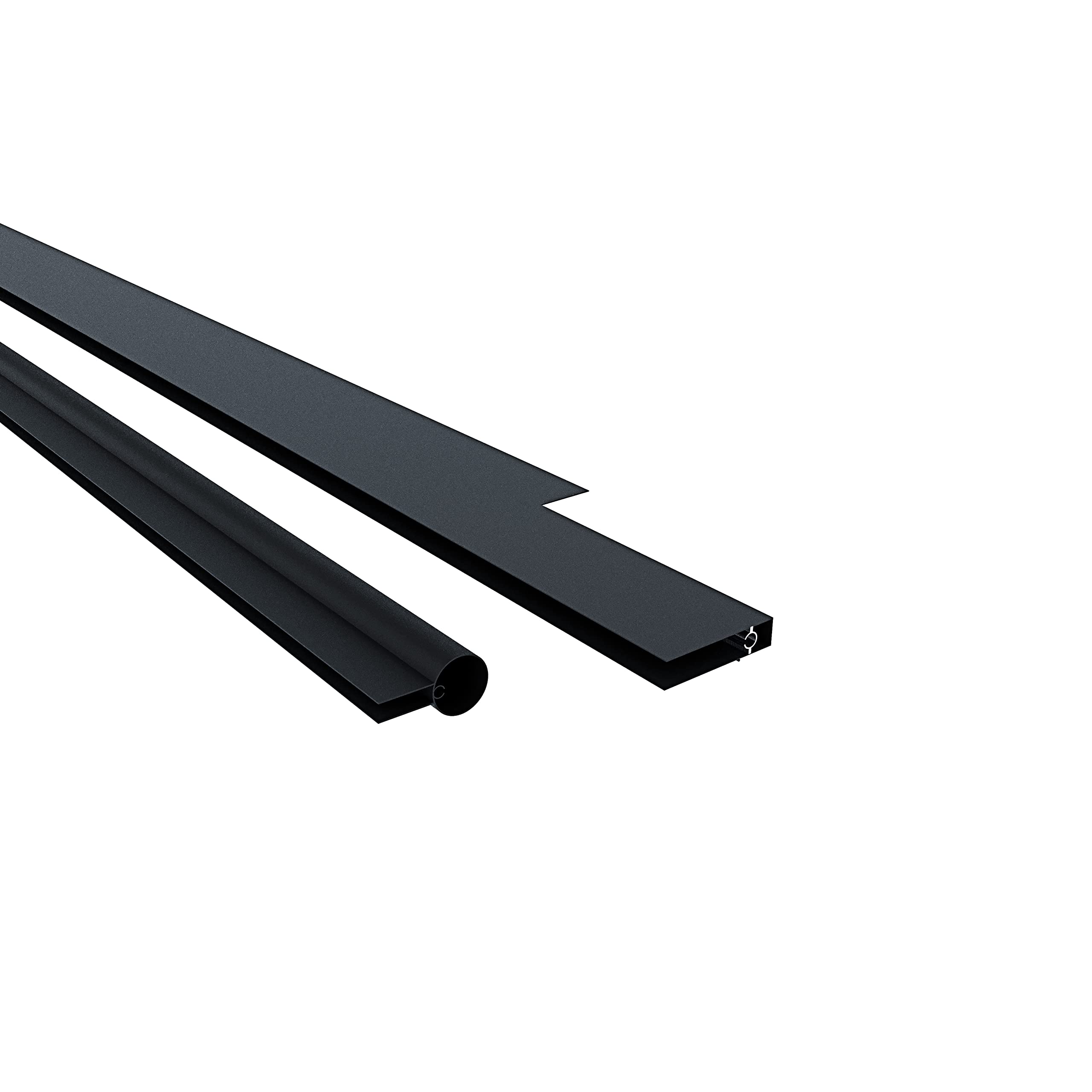 Pensilina Per Copertura In Policarbonato Alveolare Tettoia Modulabile Per Esterno Per Porte Balcone Finestre Elegante E Resistente, Colore Nero E Fumè (80 x 120 cm)