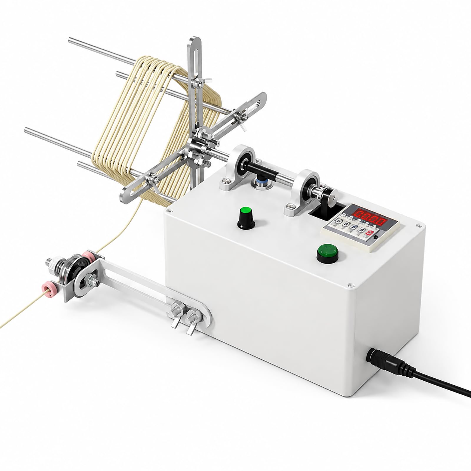 Avvolgitrice elettrica per nappe, strumento automatico per intrecciare i filati, con velocità regolabile, conteggio e pausa per nappe, fili, lenze e braccialetti