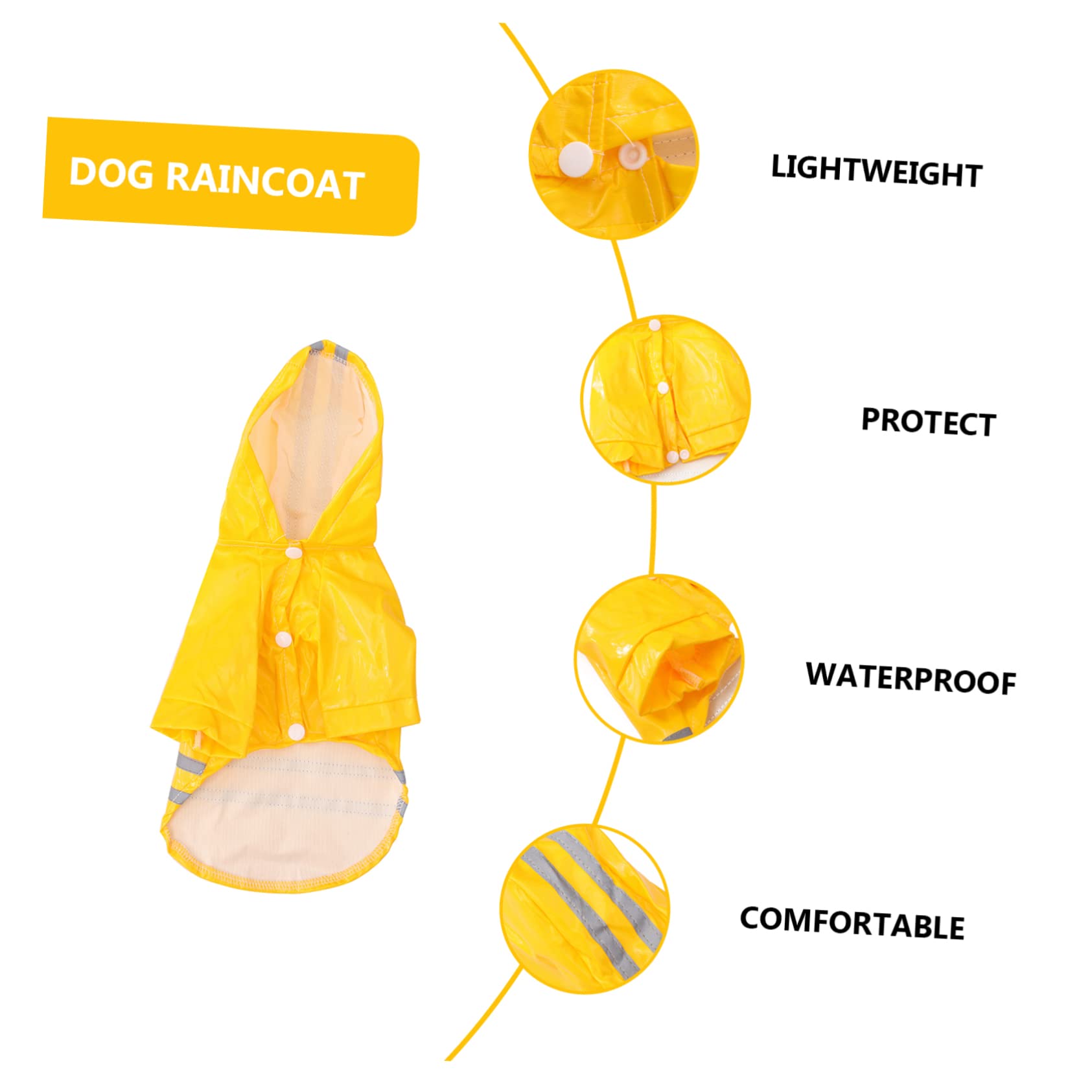 Manteaux de Pluie imperméables pour Chien, imperméable pour Chien, 3 pièces Hunddr?KT Hundkl?der S?llskapsdjur Dog Rain Veste de Pluie imperméable imperméable p