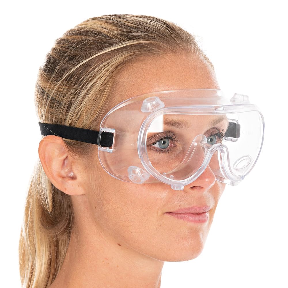 FRANZ MENSCH 10 Stück Hygostar Schutzbrille, belüftet | PVC, transparent, Einheitsgröße, 10x1 Stück, Karton, Schutzbrille, Arbeitsschutzbrille, Sicherheitsbrille