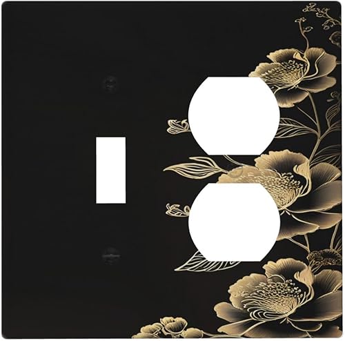 Miniatura 38 de Placa de pared de doble palanca de 2 cuadrillas con diamantes brillantes con diamantes, bonito ojo fucsia, placa frontal decorativa para dormitorio