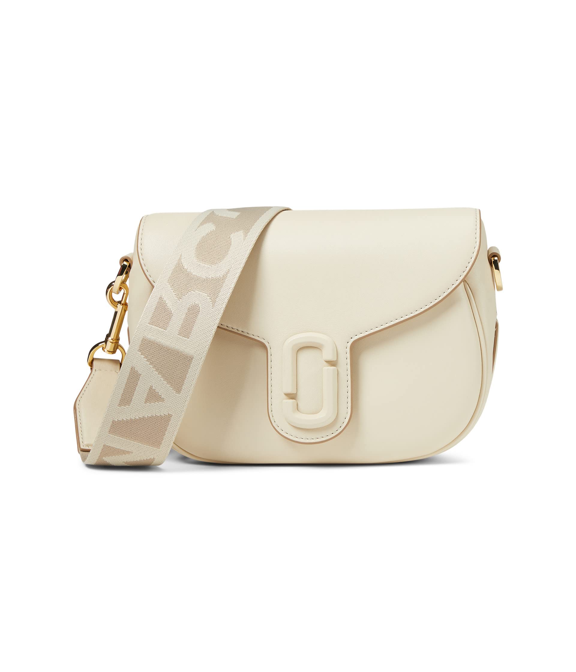 MARC JACOBS Women's The Large Saddle Bag, Cloud White, 1x1x1