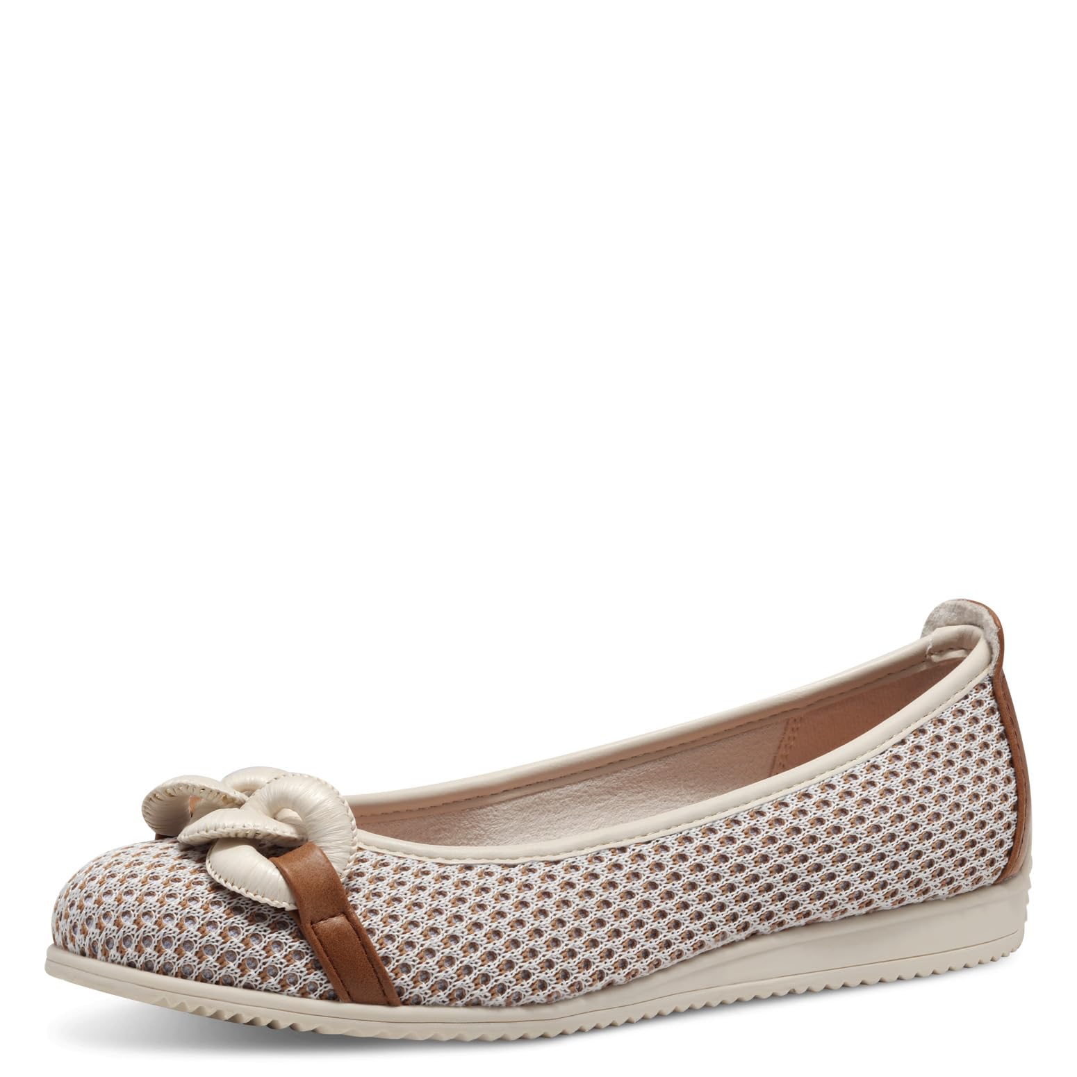 MARCO TOZZI Women's 2-22121-44 Ballerina Shoes, Cream Comb, 5 UK