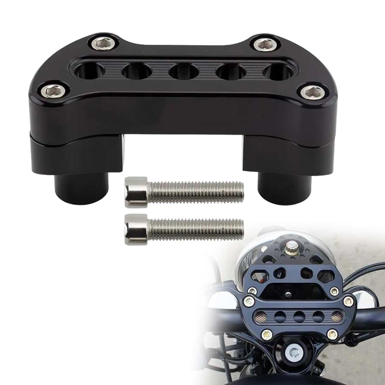 Pince de guidon 1" pour Harley Sportster 883 et Dyna Street Bob