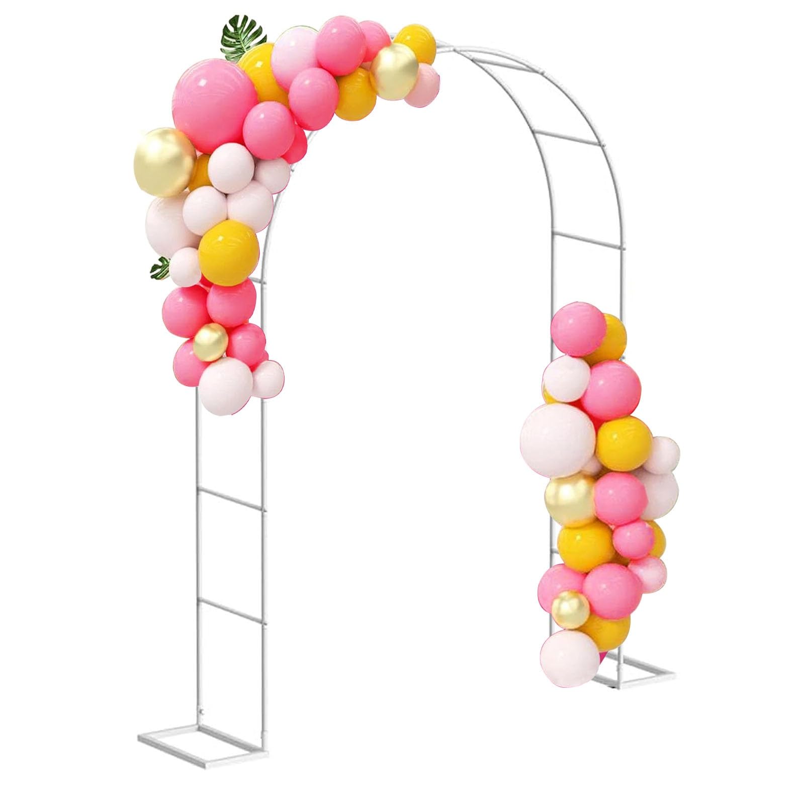 Arche de jardin blanche en métal 280x220cm pour plantes grimpantes