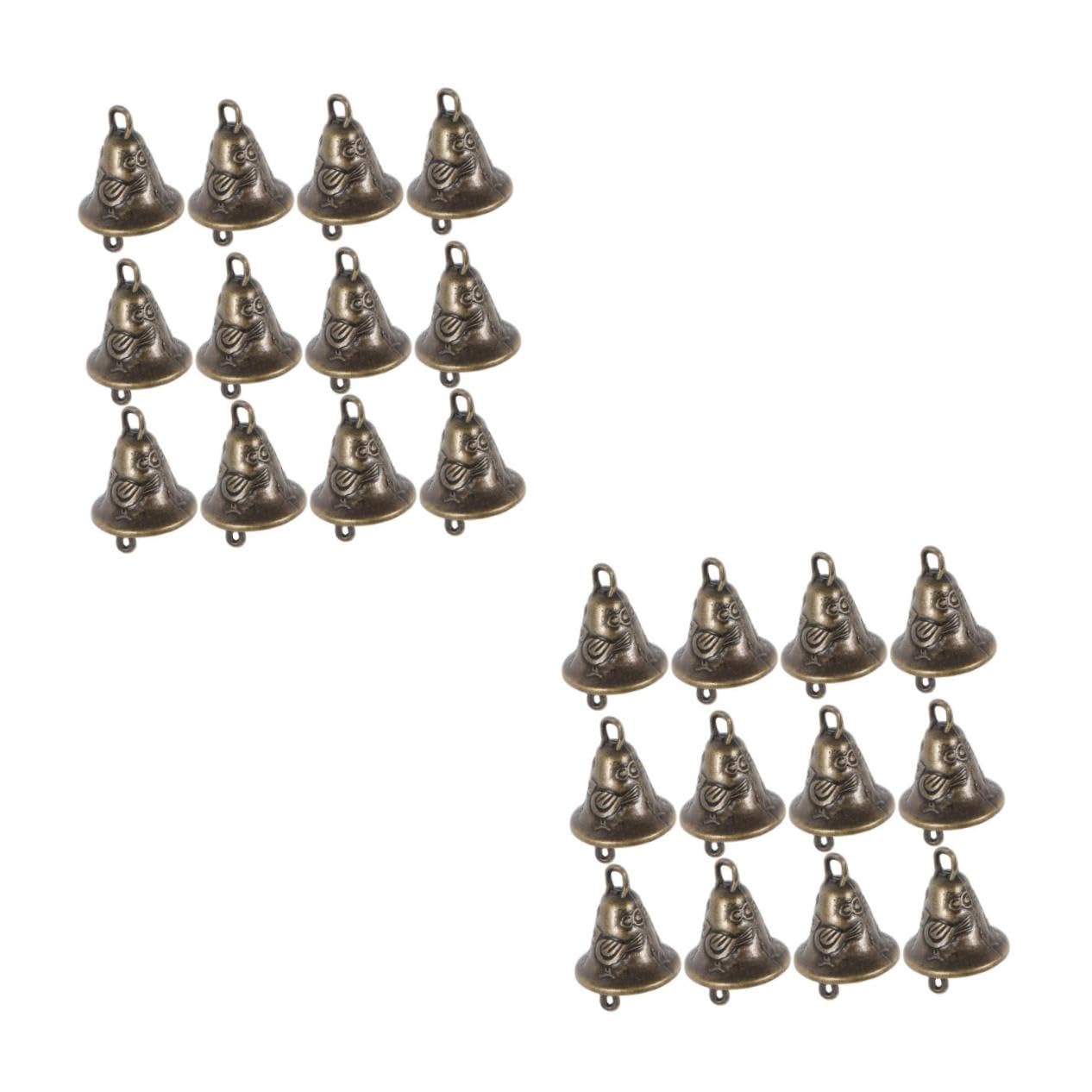 Generic 40 szt. Dzwonki ze stopu w stylu vintage do dzwonków wietrznych i wiszących ozdób Wielofunkcyjne metalowe dzwonki do dekoracji feng shui Obroże dla psów Breloki do kluczy Akcesoria