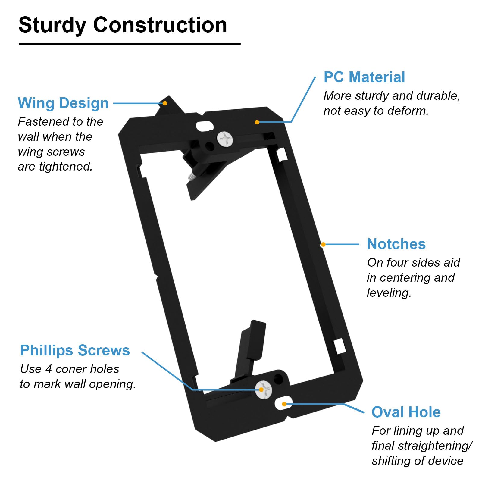 FGB 1 Gang Low Voltage Mounting Bracket, Black, 20-Pack — Amazon image 8