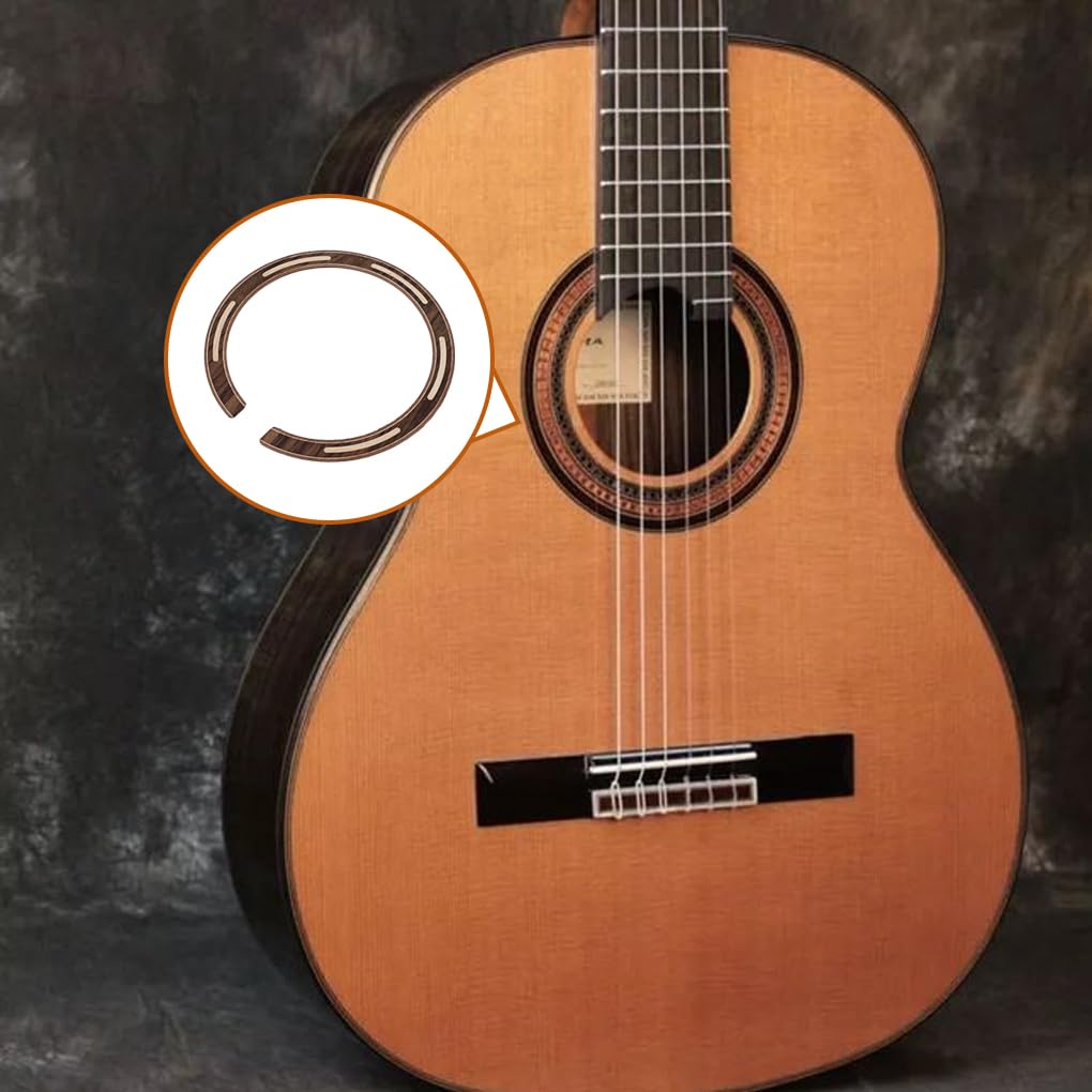 Gitarrensaiten, Rosette, verschleißfest, Palisander, eingelegt, DIY-Zubehör, professioneller Aufkleber, Schalllochrosette, Musikinstrument, 10 Stück