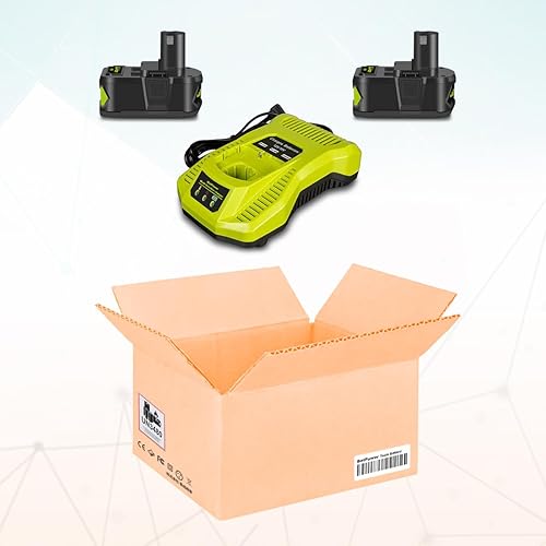 Miniatura 9 de BatPower Paquete de 2 baterías de litio de 6.5AH 18V con cargador para Ryobi 18 voltios batería y cargador kit P117 P193 PBP007 PBP005 PBP004 P108