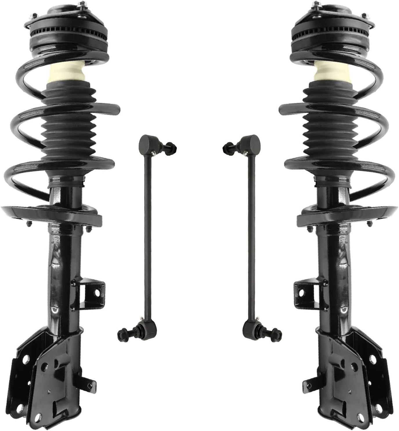 Detroit Axle - 4pc Front Struts Sway Bars for 2017 2018 2019 Chrysler Pacifica, 2 Struts with Coil Springs 2 Sway Bar End Links Replacement Suspension Kit