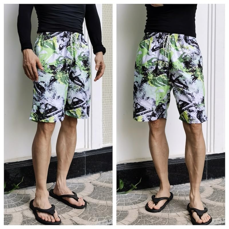 Men's Summer Lightweight Shorts/Board Shorts Quick Dry Straight Loose Casual Beach Shorts with Mesh Lining2