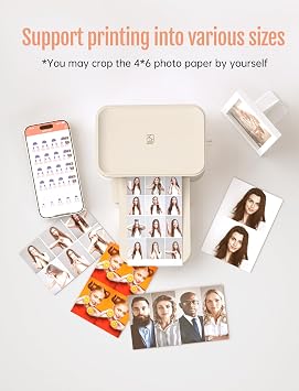 HPRT Photo Printer 4x6,+20 Sheets&1ribbon,Wi-Fi Wireless Instant Picture Printer for iPhone, Android, Smartphone, Thermal Dye-Sublimation, AR Video Printing,Portable Photo Printers for Home Use