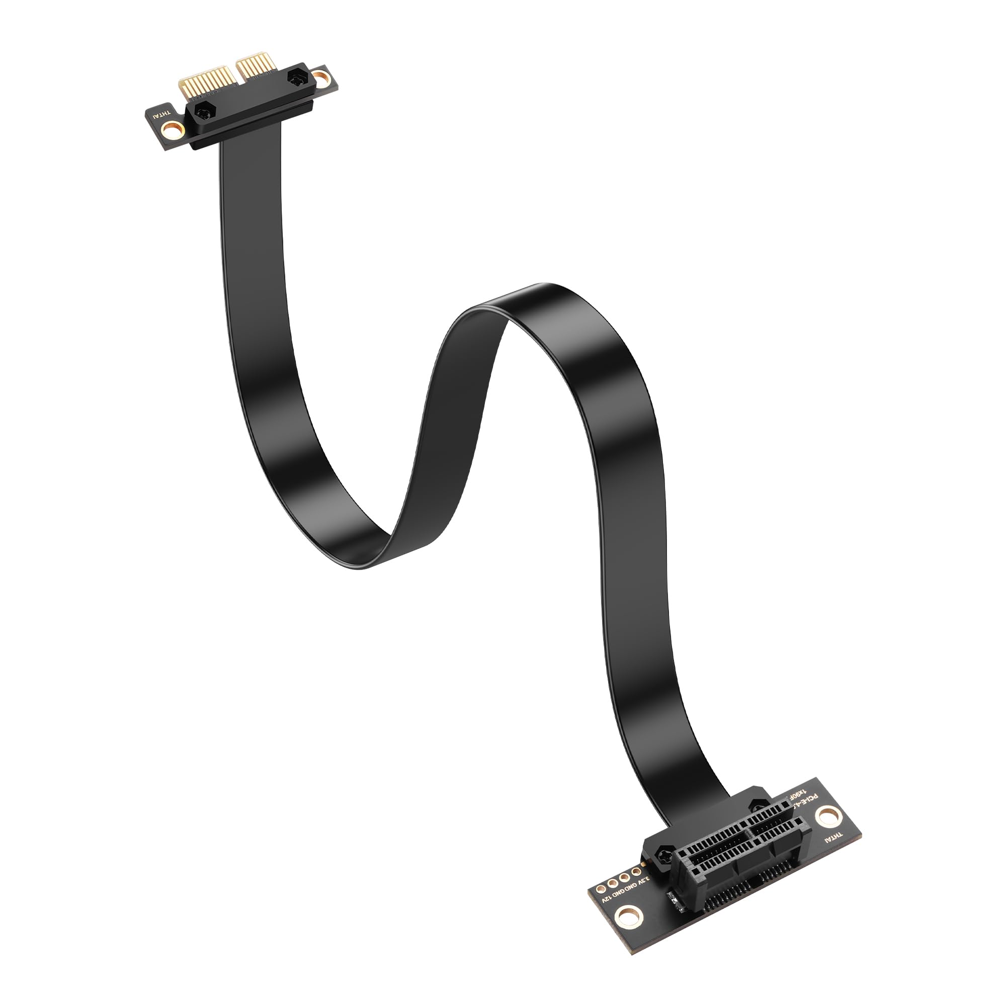 SinLoon Cavo riser PCIe 4.0 X1 90 gradi PCI-E 1X maschio a femmina cavo di prolunga (40 cm)