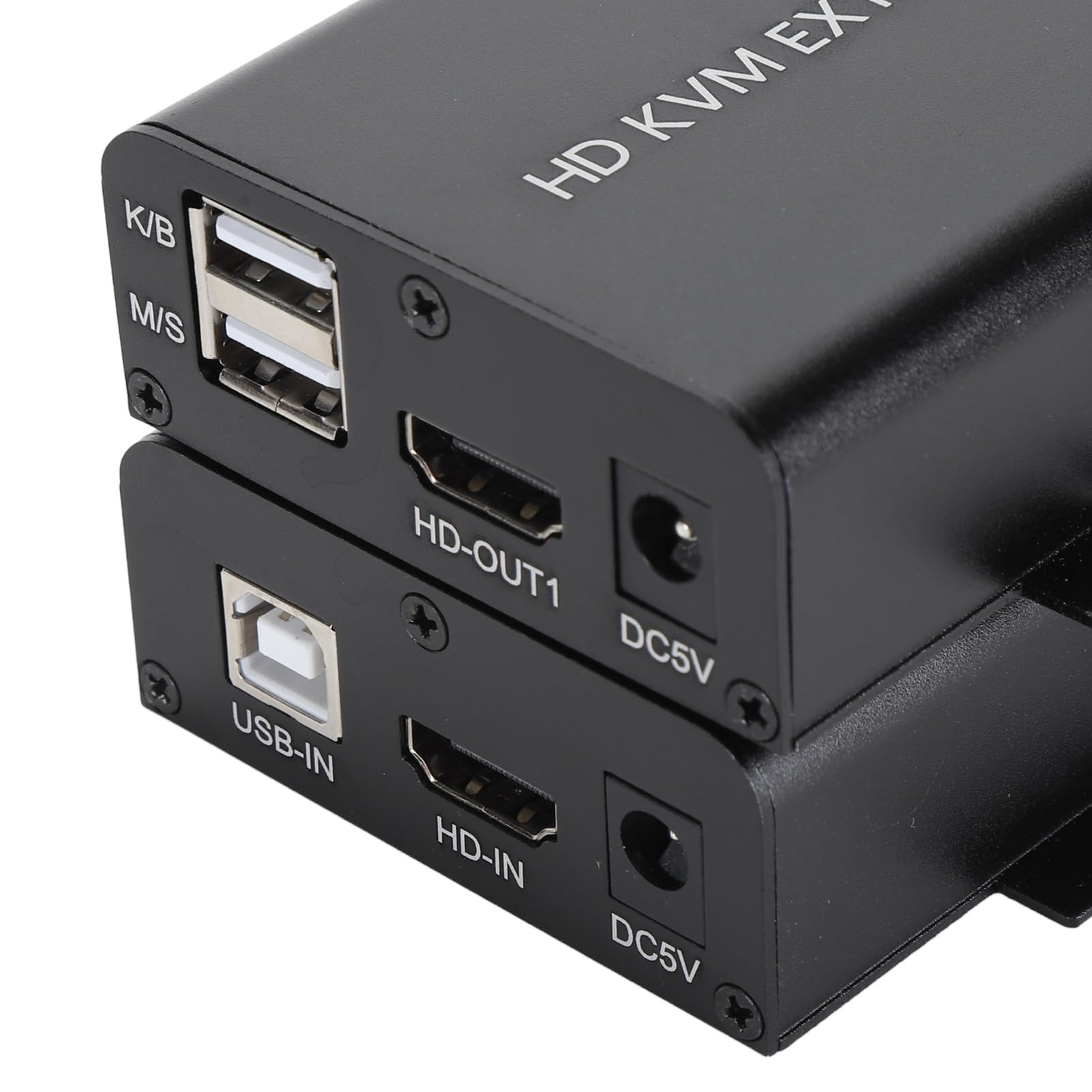 Rallonge USB HDMI KVM sur Un Seul Câble Ethernet Cat5e/6 jusqu'à 150 M, Rallonge KVM HD 1080P, émetteur-récepteur D'extension Ethernet pour Contrôle du Clavier et de la Souris