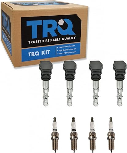 Miniatura 48 de TRQ Kit de bobina de encendido y bujía Iridium 12 piezas compatible con Ford Explorer 2020-2021 Police Interceptor Utility Lincoln Aviator con V6