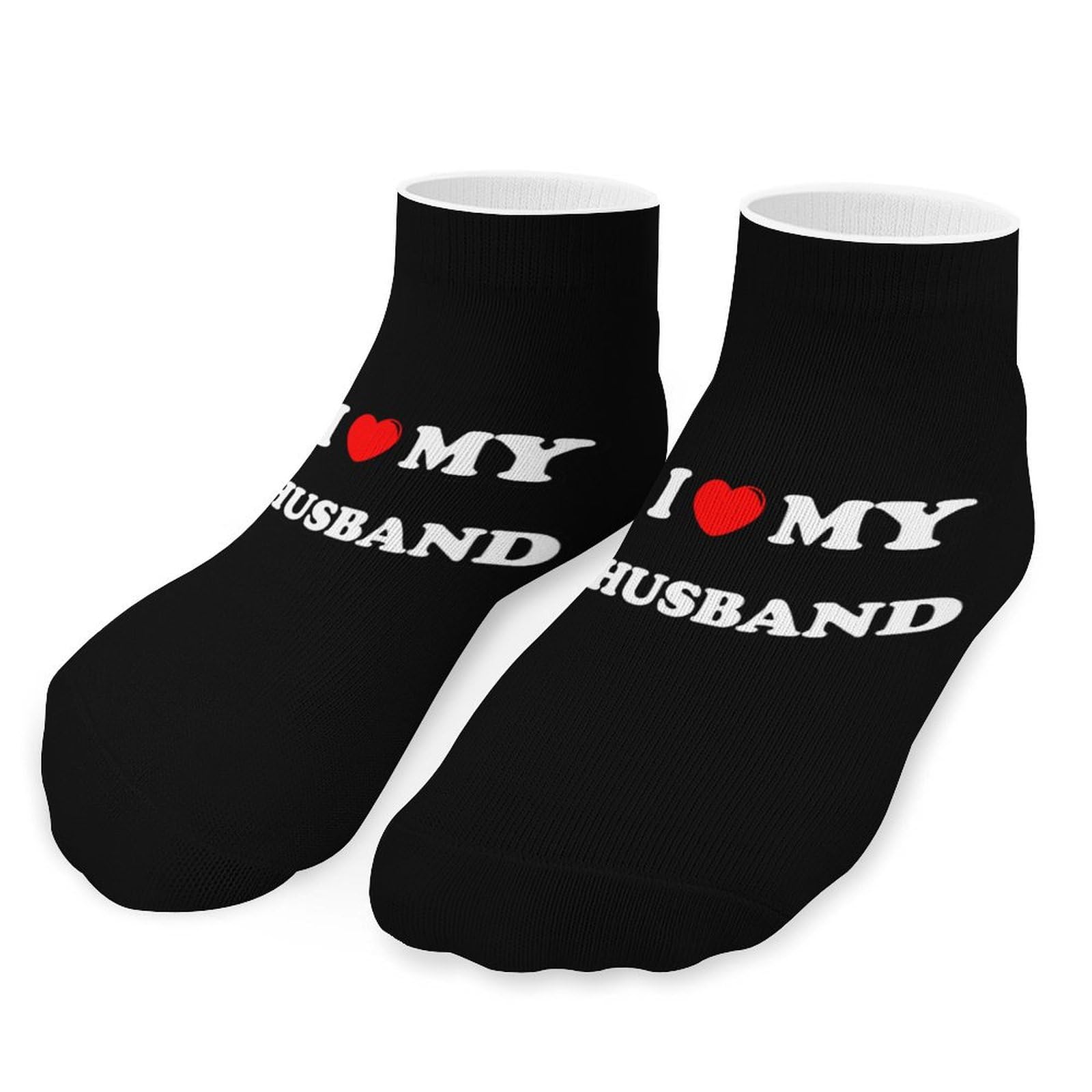 Anceky Unisex As Pic I Love My Husband Activewear Ankle Socks Lightweight Low Cut And No Show Socks