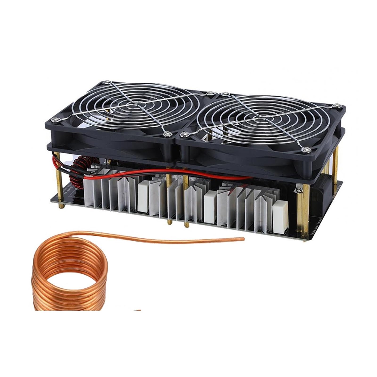 Xzxxzsz 1800W Induction Heater, 2500W 50A Dc 12-48V Induction Heating Board Zvs Power Supply Module High Frequency Low Voltage Flyback Driver Heater(1800W)