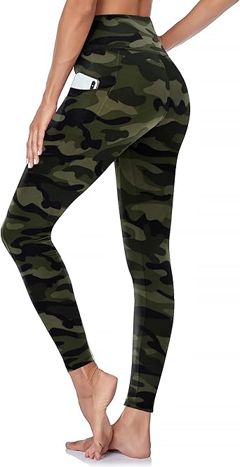 GAYHAY High Waisted Leggings for Women - Soft Opaque Slim Tummy Control Printed Pants for Running Cycling Yoga